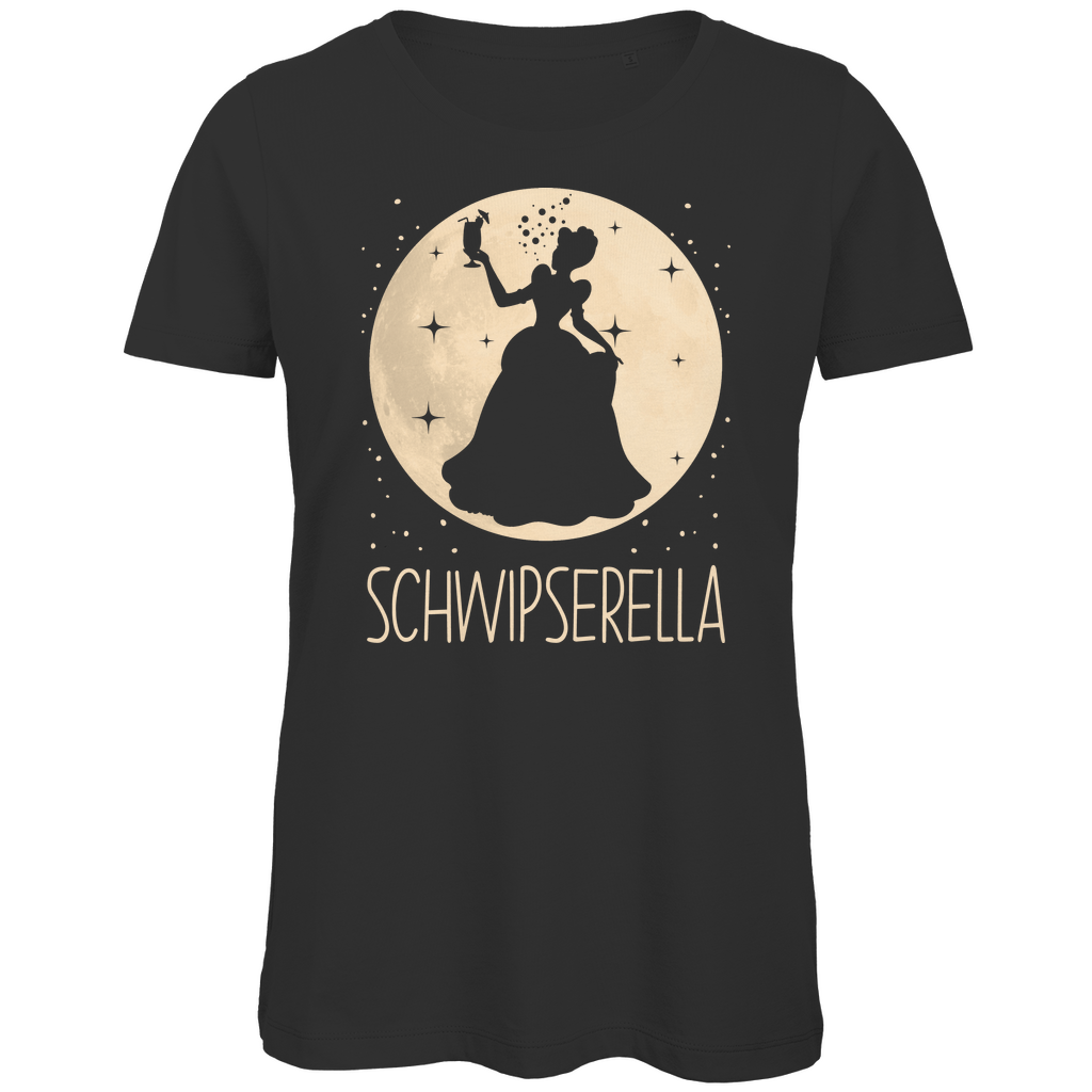 Mond Prinzessin - Schwipserella - Damen Premium Bio T-Shirt Black