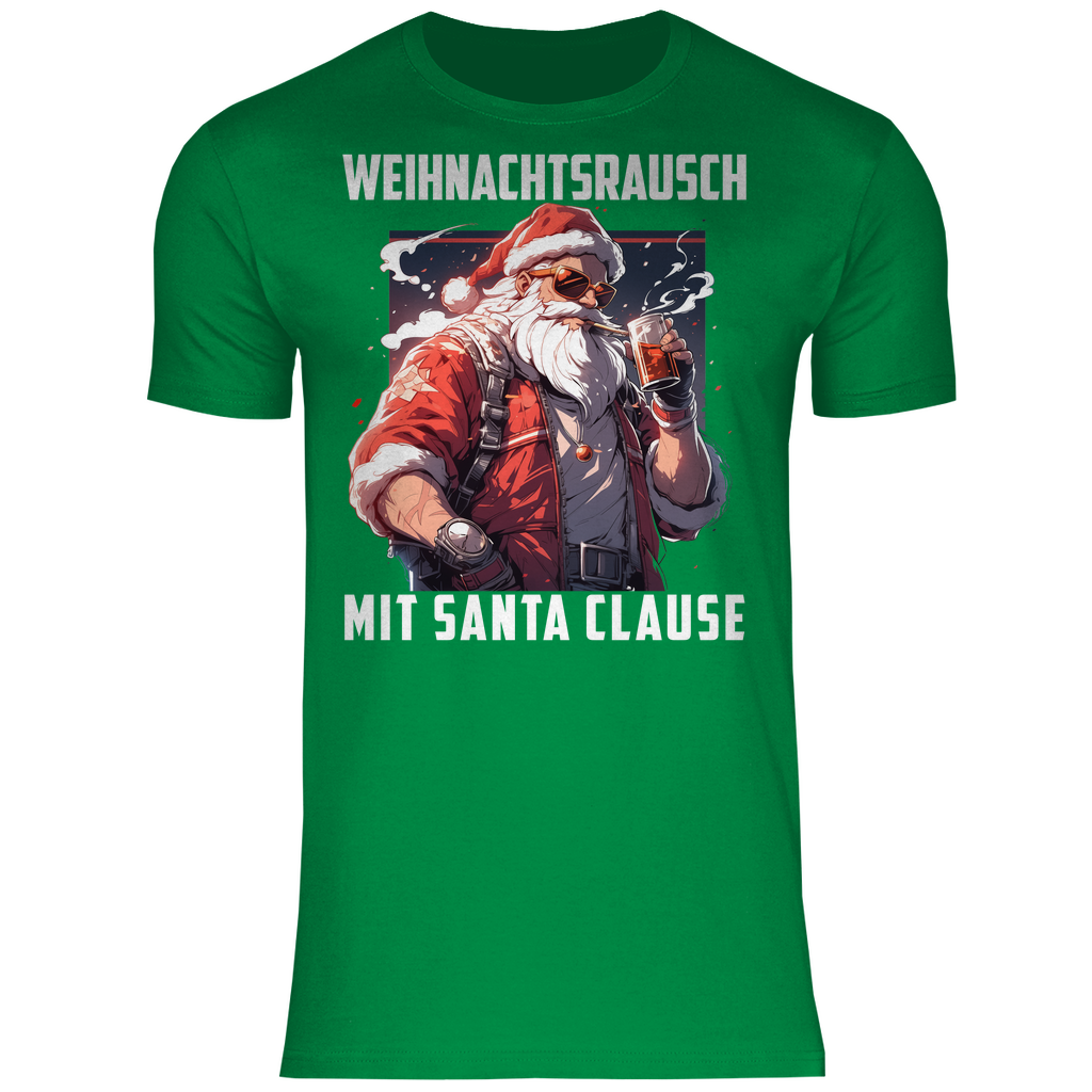 Weihnachtsrausch mit Santa Clause - Herren Shirt Kelly Green