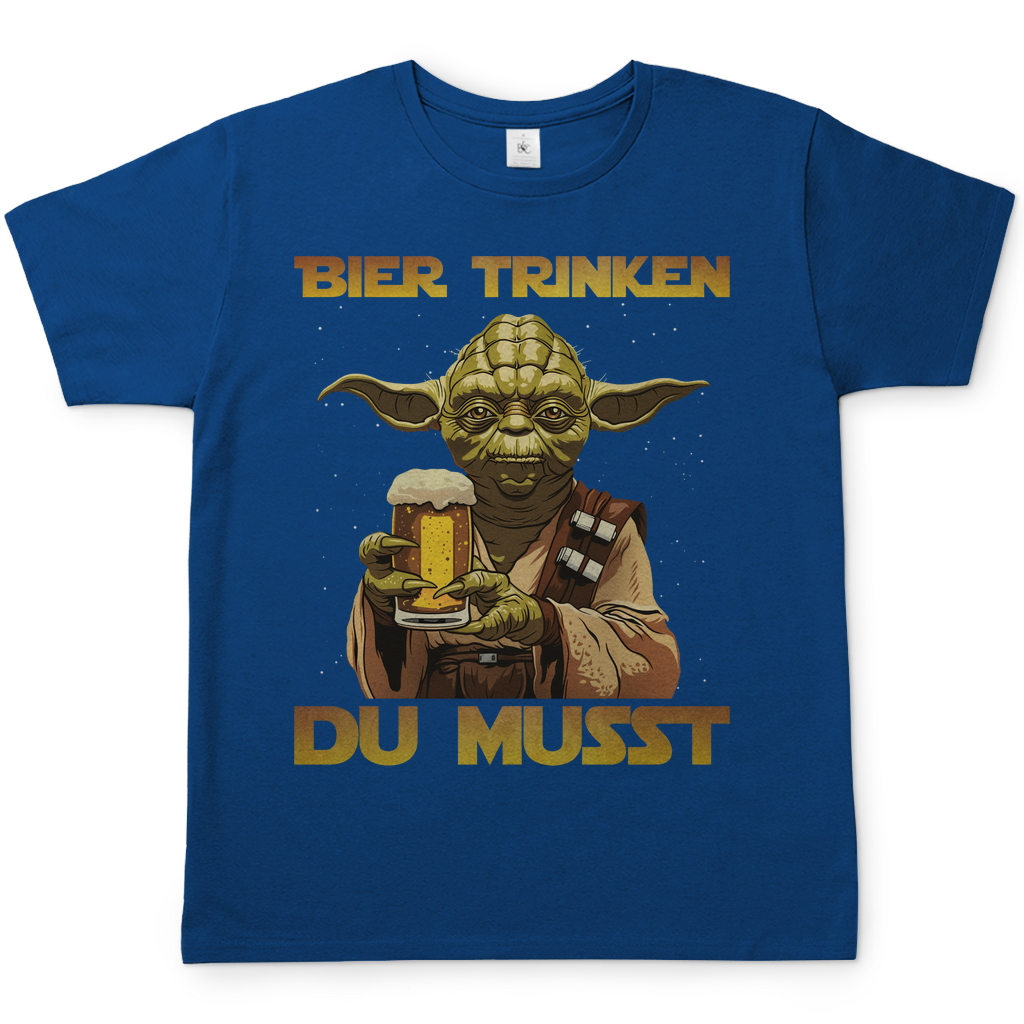 Bier trinken du musst - Yoda Star Wars - Herren Shirt Royal Blue