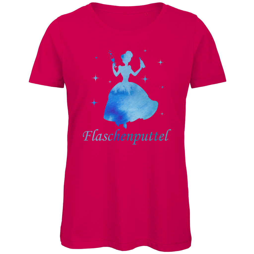 Flaschenputtel - Prinzessin Aquarell - Damen Premium Bio T-Shirt Fuchsia