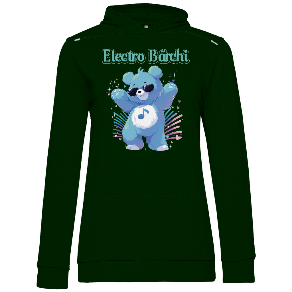 Electro Bärchi - Glücksbärchi - Damen Hoodie Forest Green