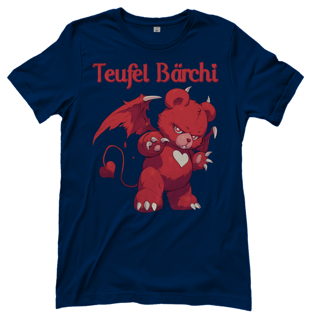 Teufel Bärchi - Glücksbärchi - Damenshirt Navy