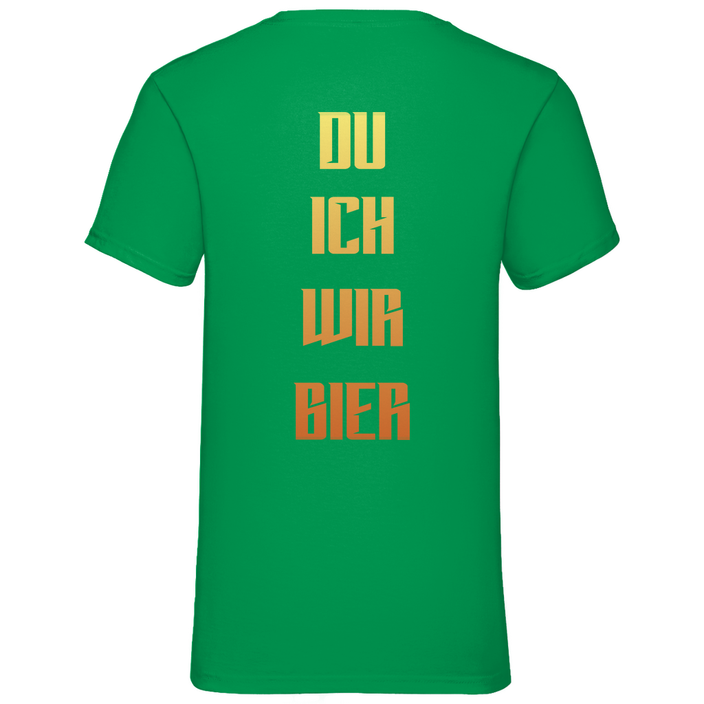 Strammsein Du Ich Wir Bier - Herren V-Neck Shirt