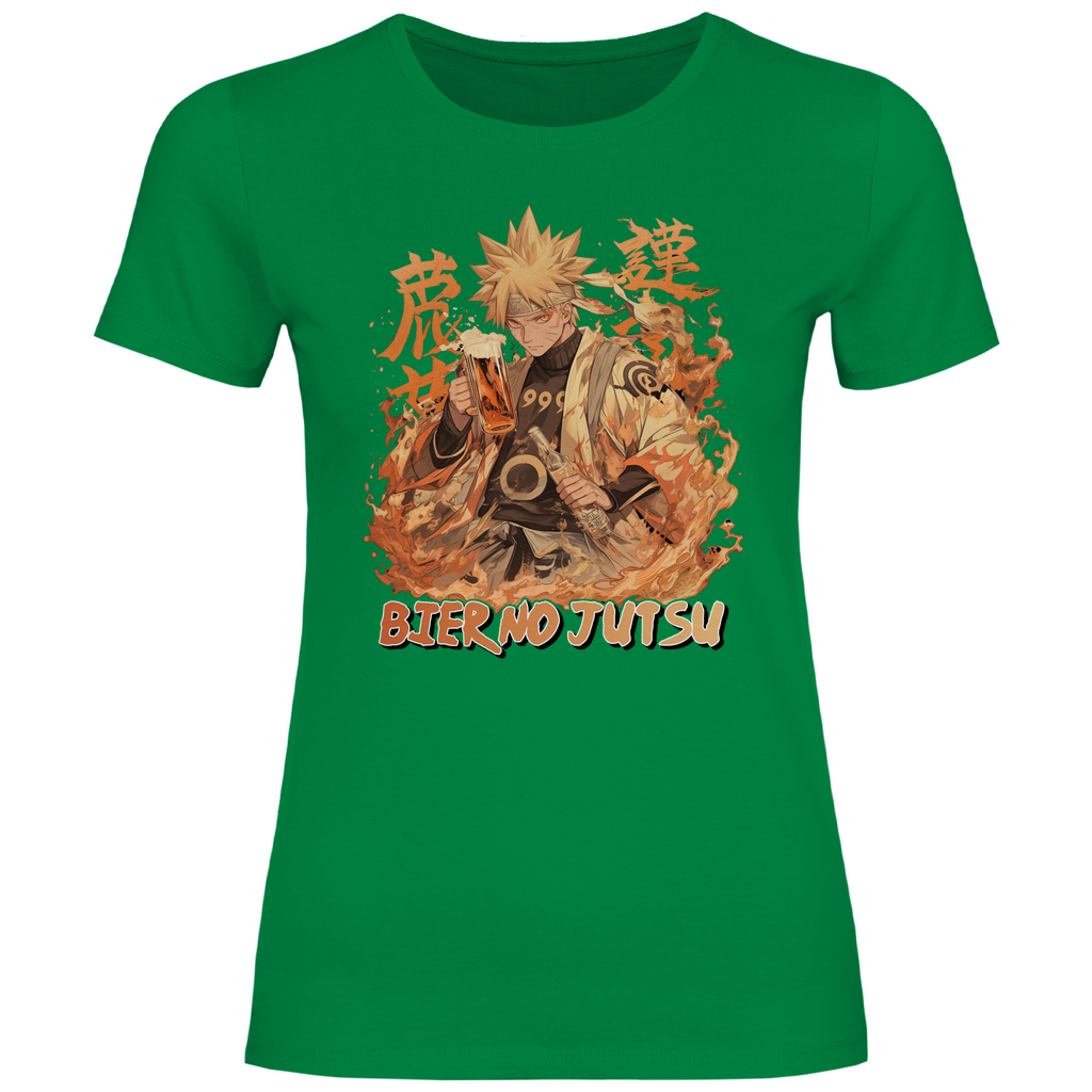 Naruto Bier no Jutsu - Damenshirt Kelly Green