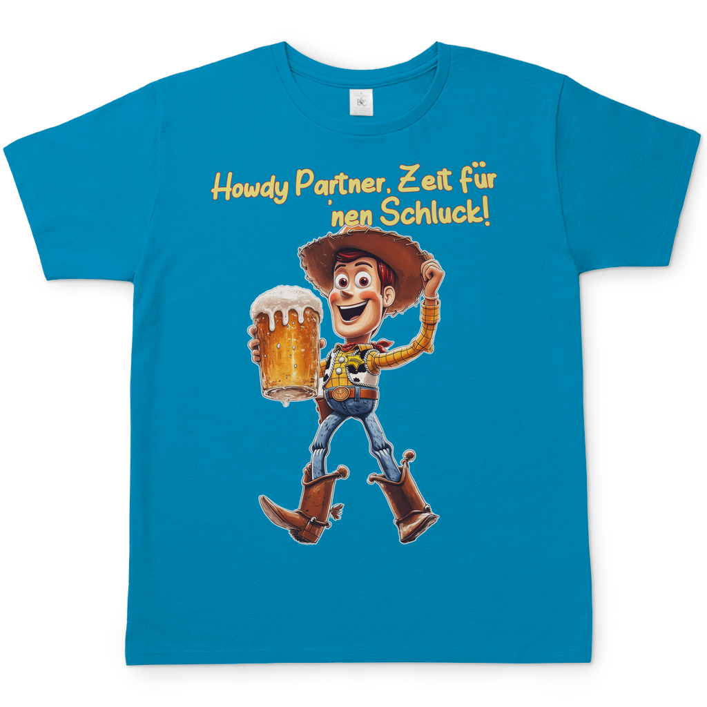 Howdy Partner Zeit für nen Schluck - Woody Toy Story - Herren Shirt Atoll