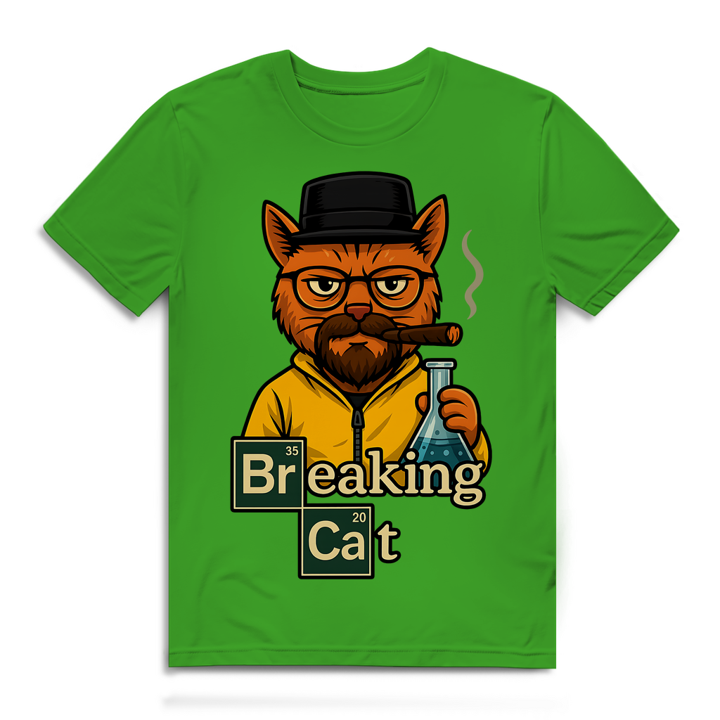 Breaking Bad Breaking Cat Katze - Herren Premium Bio T-Shirt Real Green