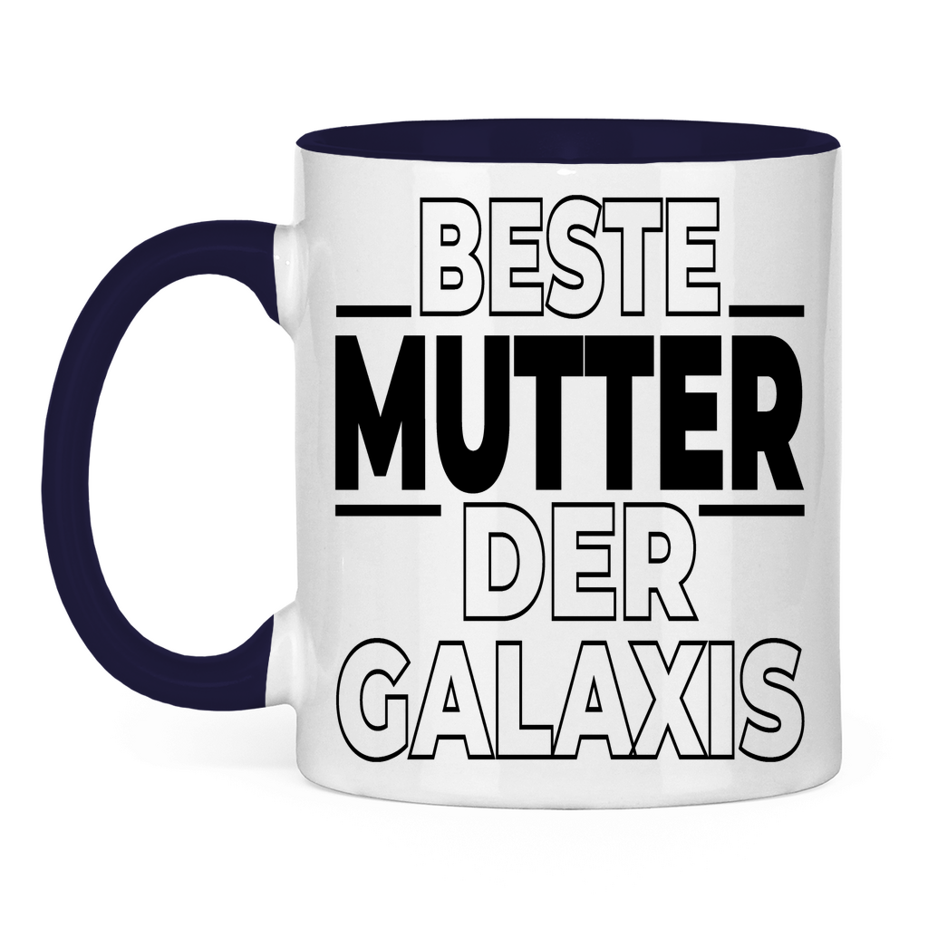 Beste Mutter der Galaxis - Tasse zweifarbig Navy