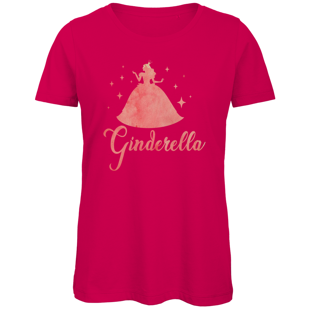 Ginderella - Prinzessin Aquarell - Damen Premium Bio T-Shirt Fuchsia