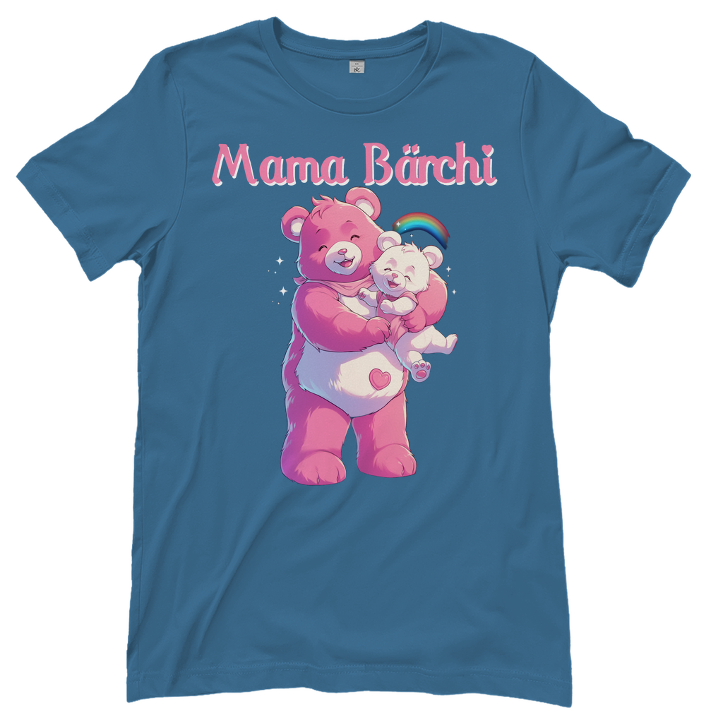 Mama Bärchi - Glücksbärchi - Damenshirt Stone Blue