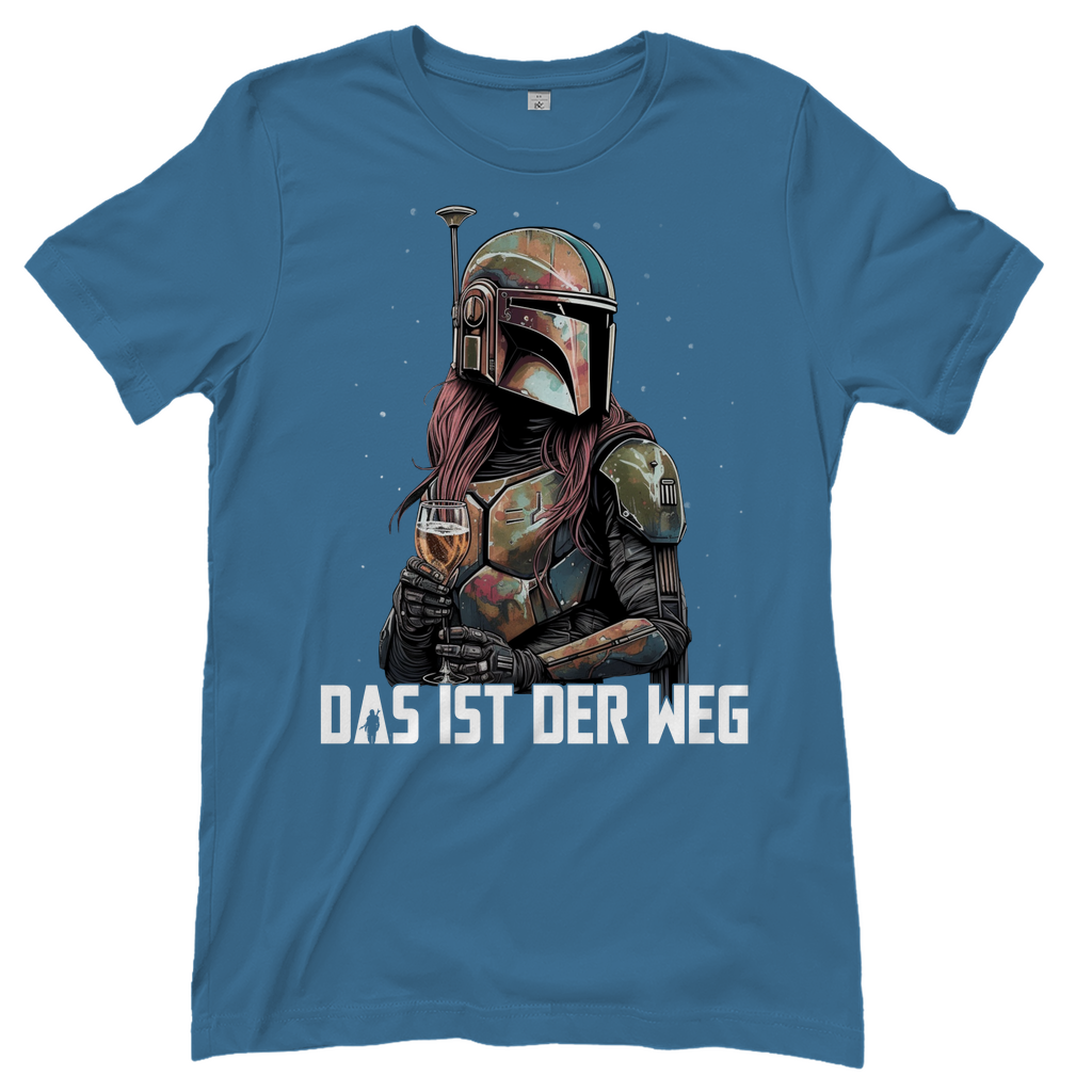 Das ist der Weg - Mandalorianerin Wein - Damenshirt Stone Blue