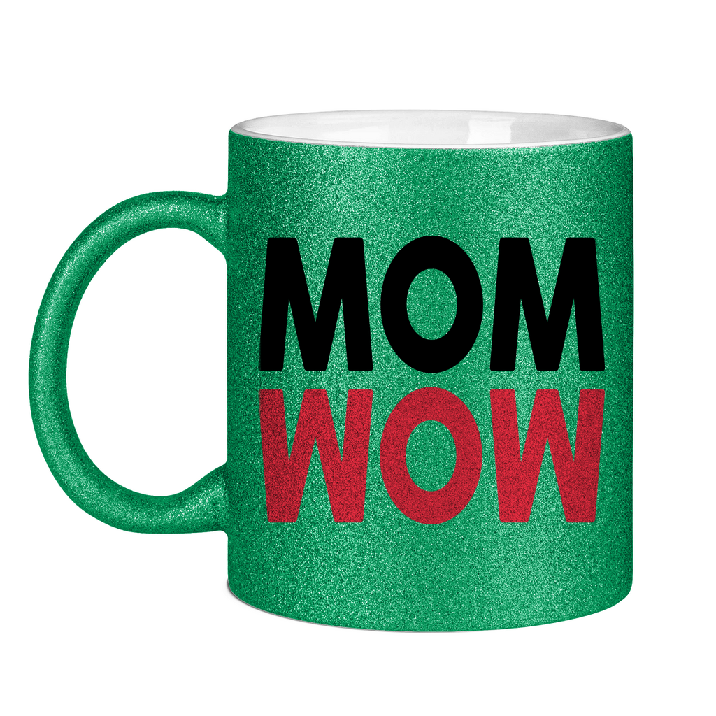 MOM WOW - Glitzertasse Green Glitter One size