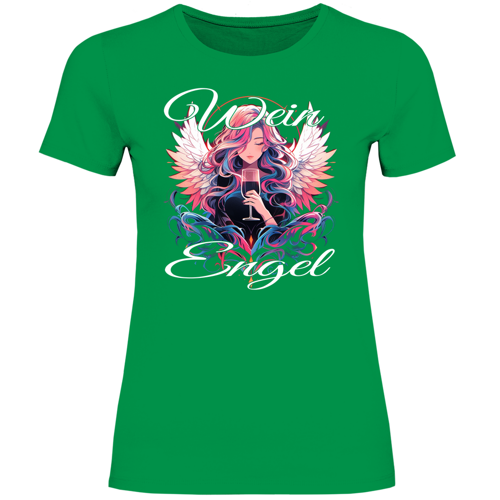 Wein Engel - Damenshirt Kelly Green