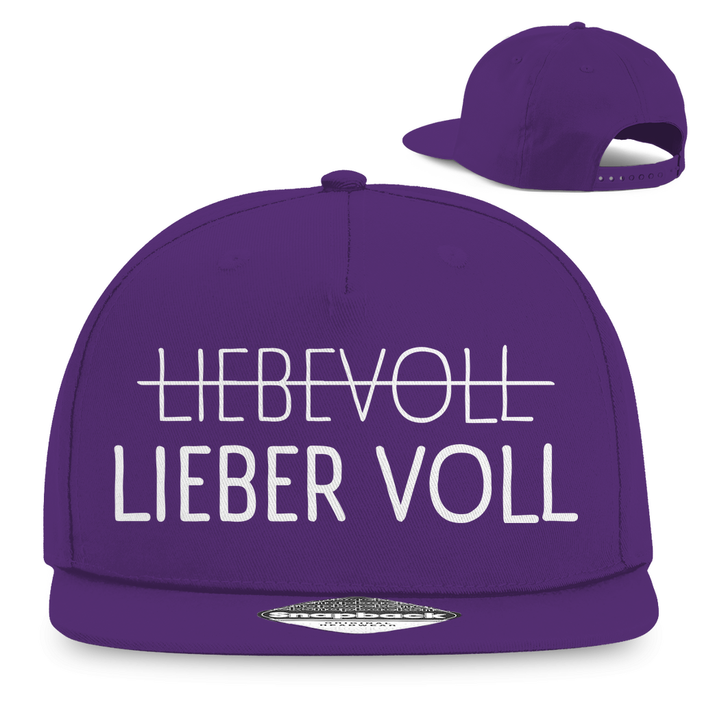 Lieber voll - Premium Snapback Purple