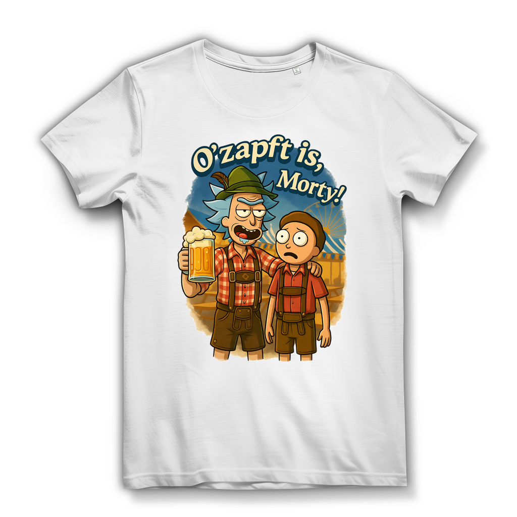 O´Zapft is Morty! Rick & Morty Oktoberfest Bier - Damen Premium Bio T-Shirt White