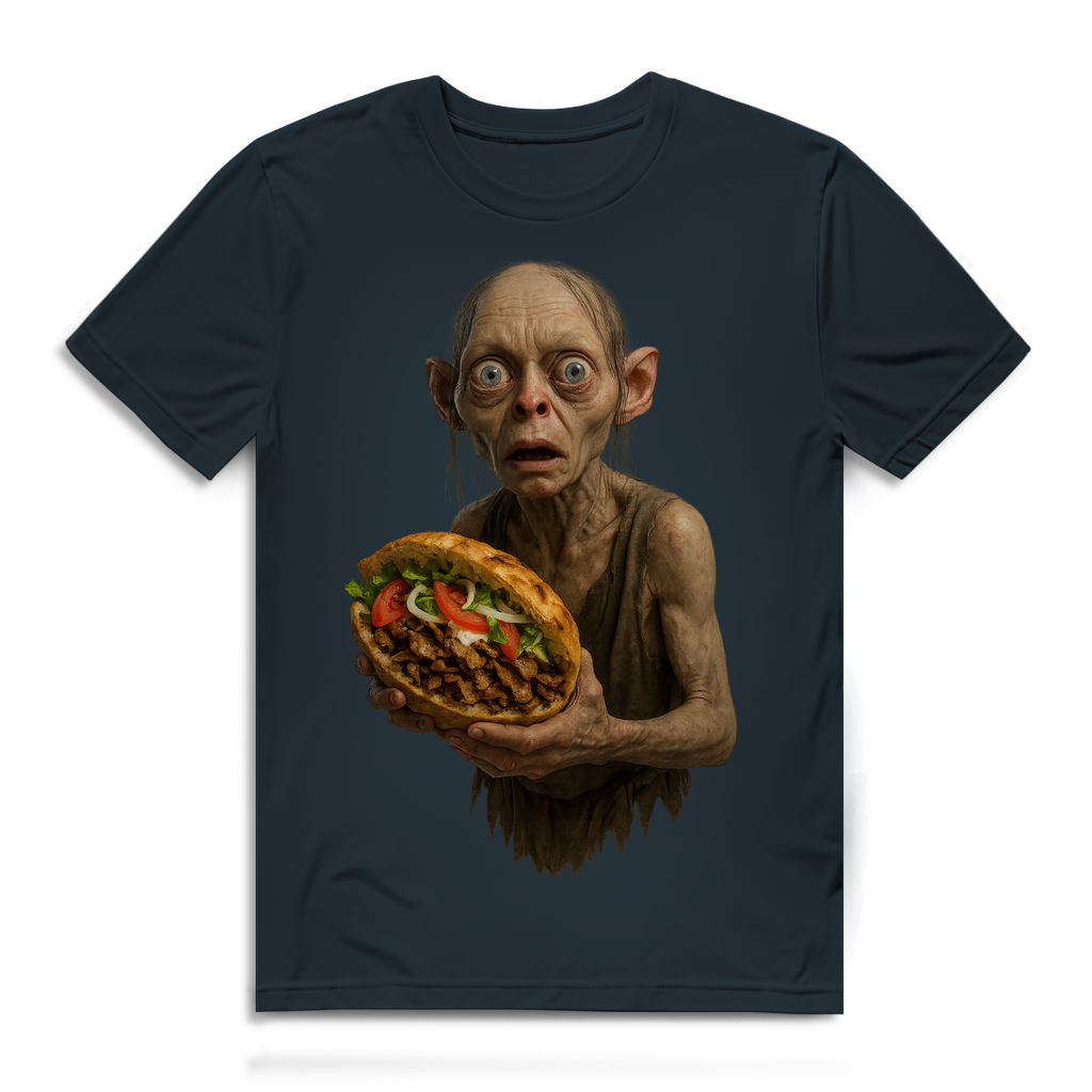 Döner mein Schatz Gollum LOTR - Herren Premium Bio T-Shirt Dark Grey Solid