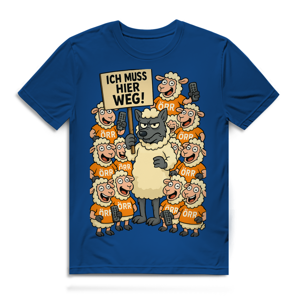 Wolf unter Schlafschafen ich muss hier weg - Herren Premium Bio T-Shirt Royal Blue