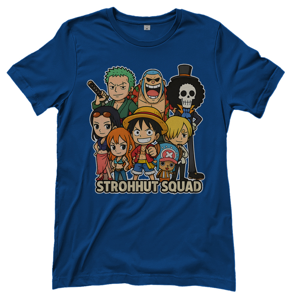 One Piece Strohhut Squad - Damen T-Shirt Royal Blue
