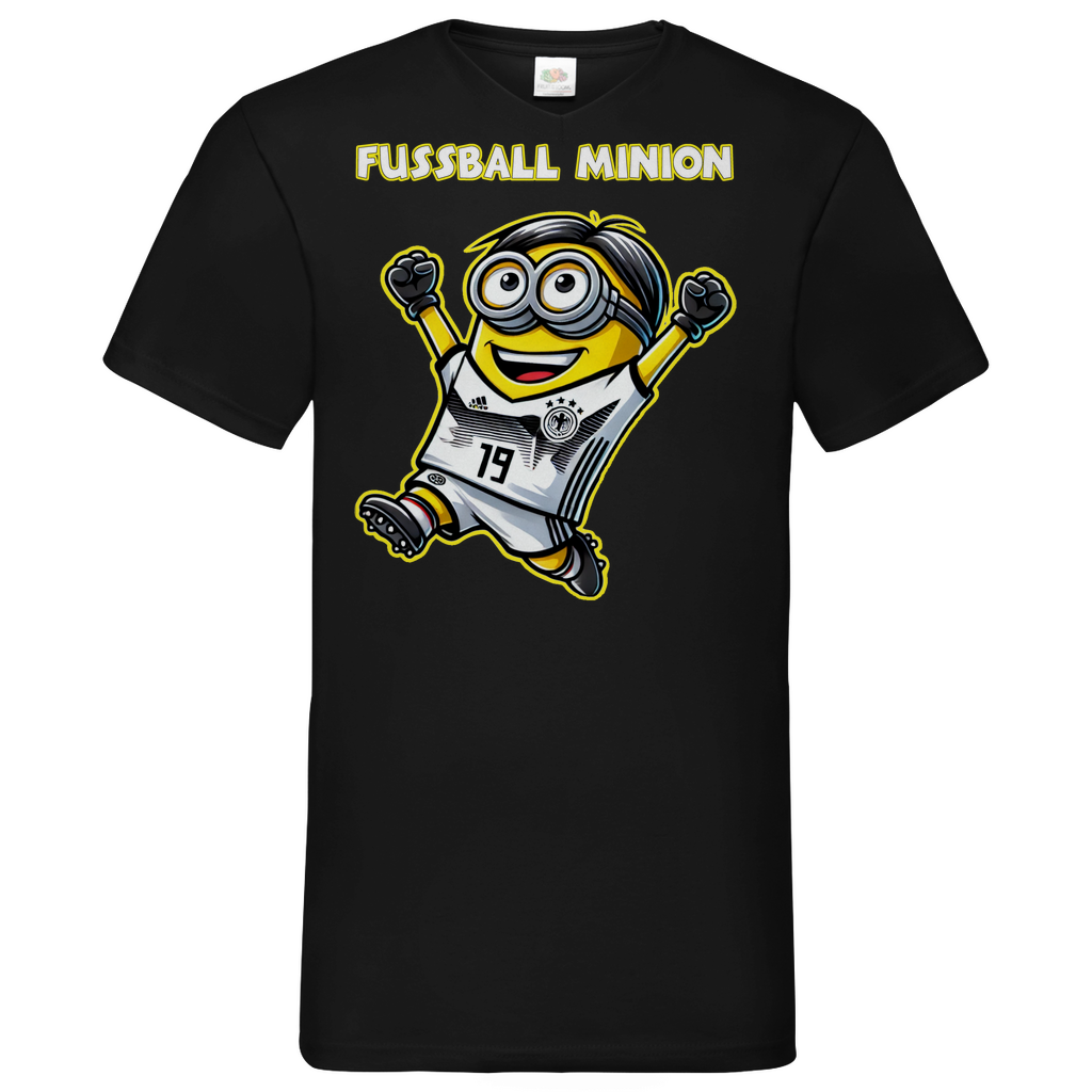 Fussball Minion - Herren V-Neck Shirt