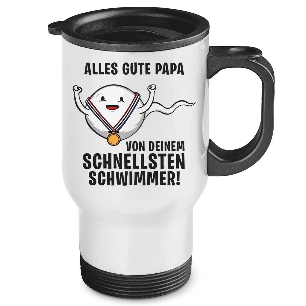 Alles gute Papa von deinem schnellsten Schwimmer! - Edelstahl-Thermobecher White One size
