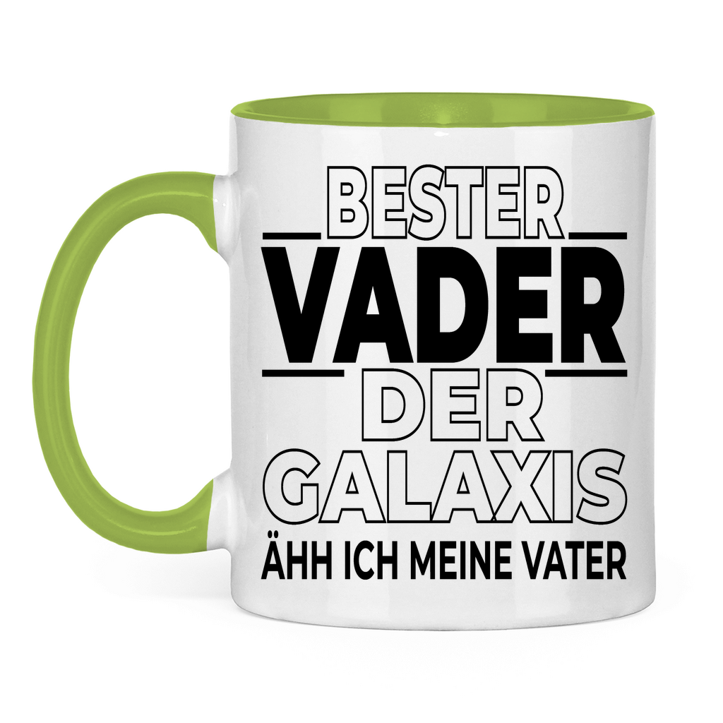 Bester Vader der Galaxis ähh ich meine Vater - Tasse zweifarbig Light Green