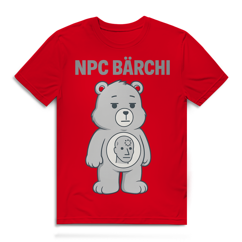 NPC Bärchi - Glücksbärchi - Herren Premium Bio T-Shirt Red