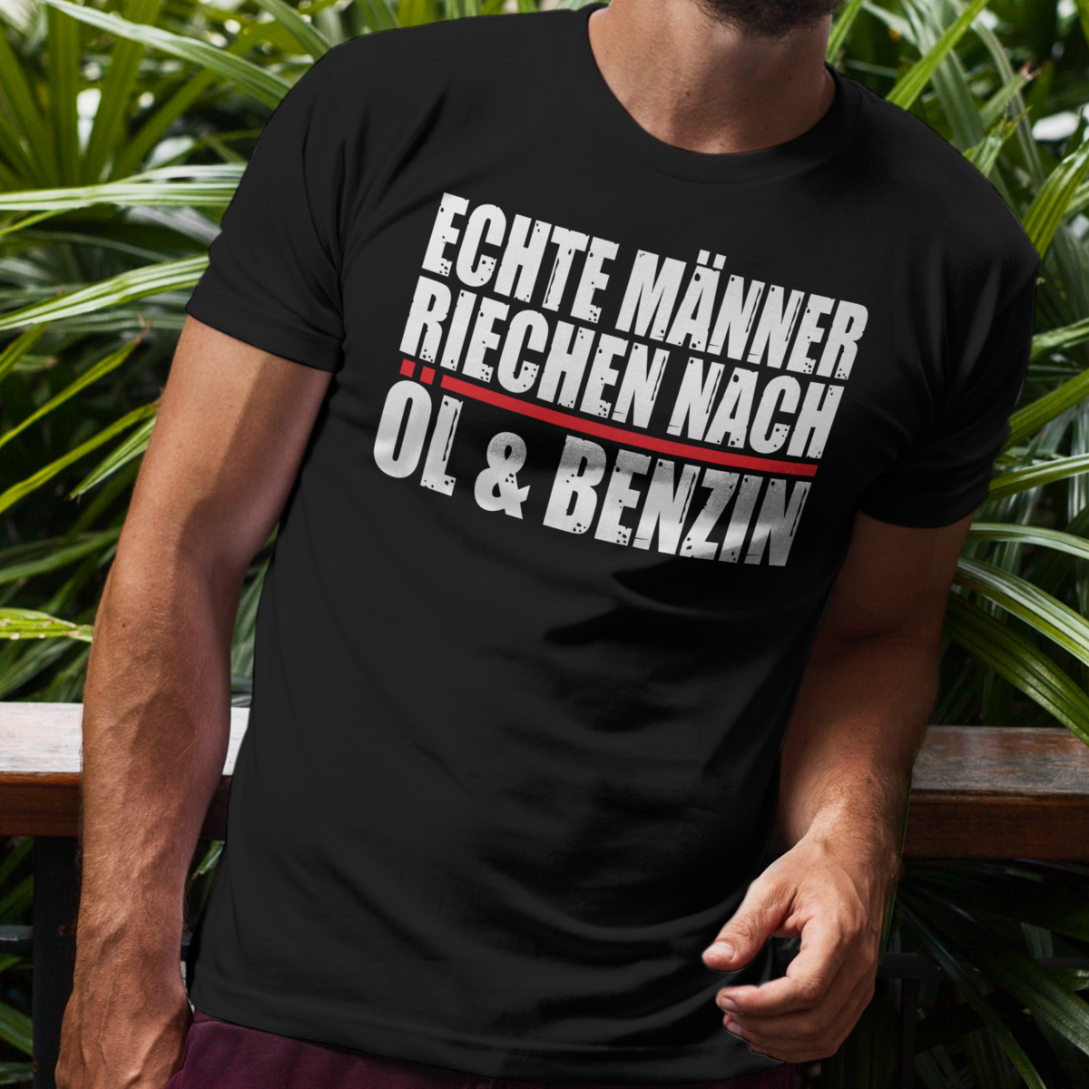 Auto Schrauber Shirt Herren Werkstatt Motiv Echte Männer riechen nach Öl Benzin