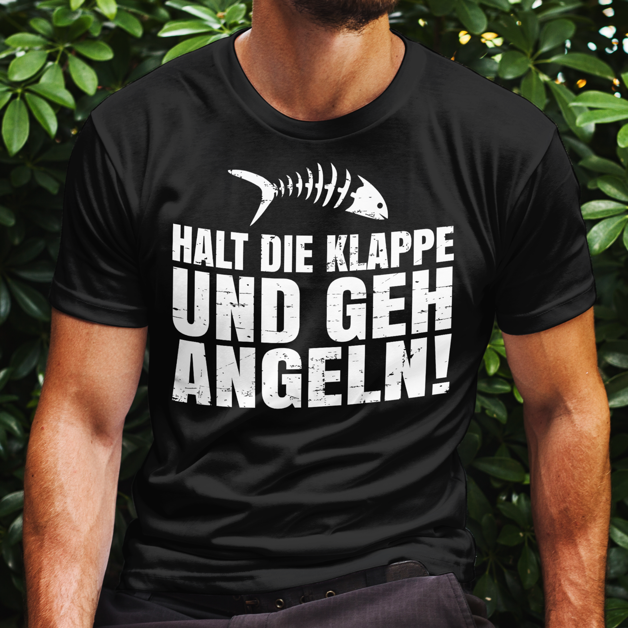 Männer Angler T-Shirt – Halt die Klappe und geh angeln – Funshirt Geschenk