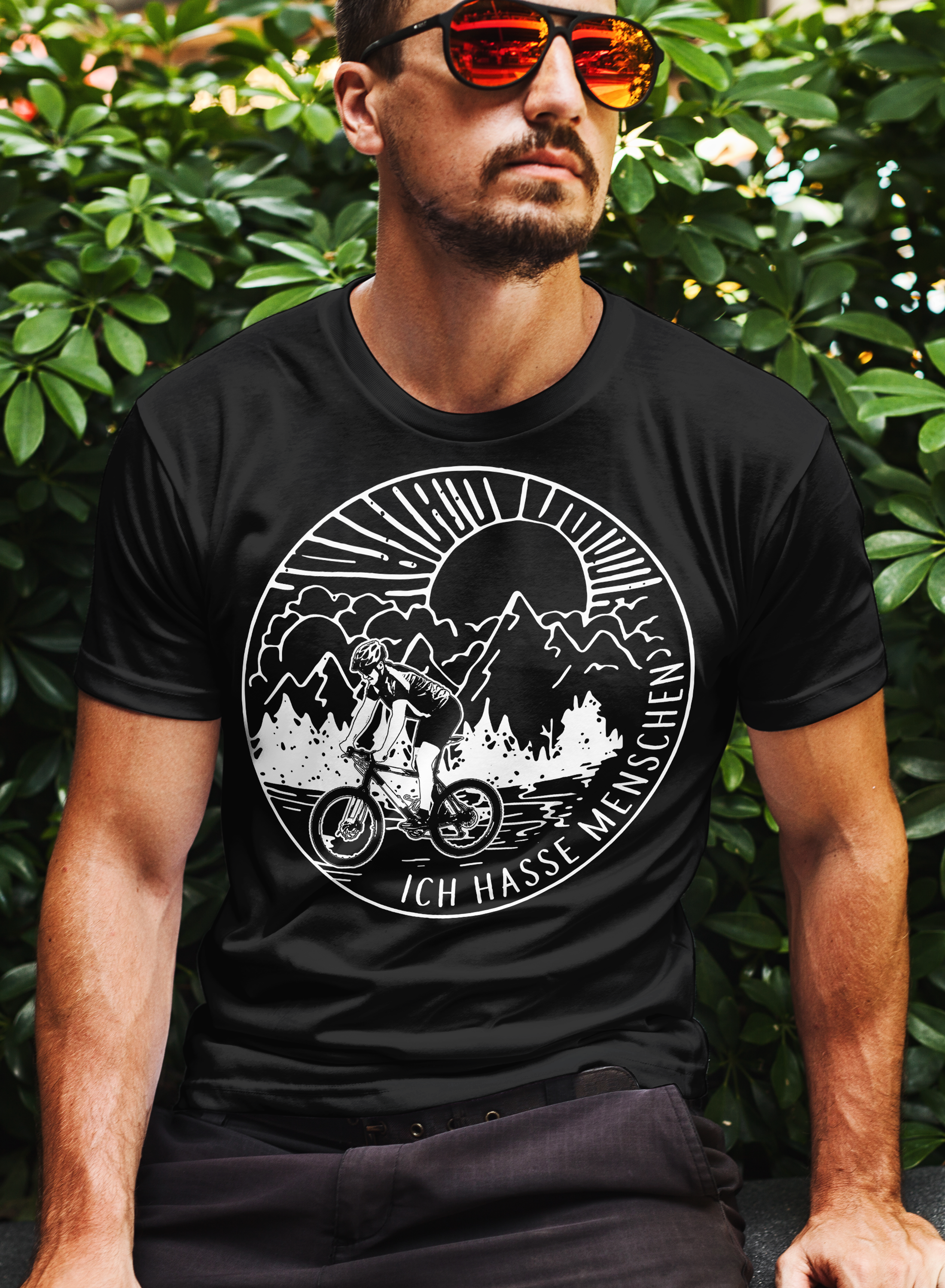 Fahrrad Shirt Herren Ich hasse Menschen – Radler Design für Naturfreunde