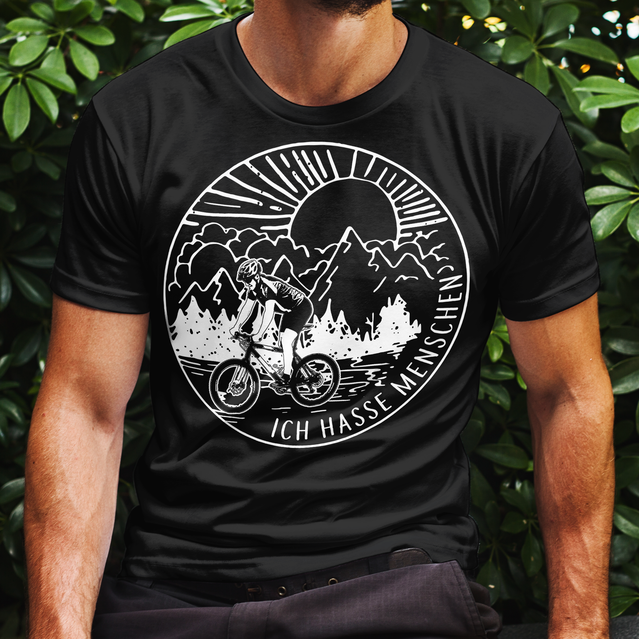Fahrrad Shirt Herren Ich hasse Menschen – Radler Design für Naturfreunde