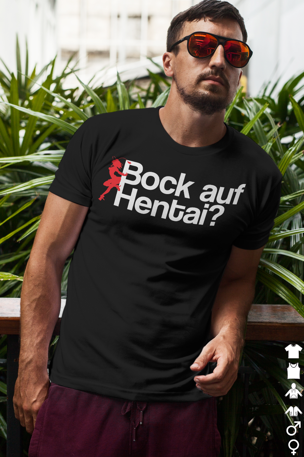 Bock auf Hentai Anime Shirt Männer – Lustiges Japan Otaku Design mit Moe Figur