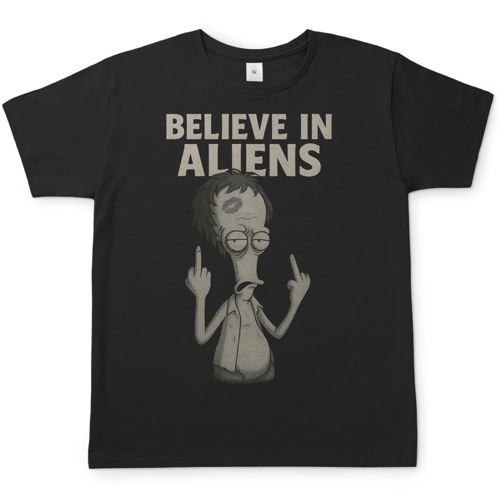 Roger Smith American Dad Believe in Aliens - Herren T-Shirt Black
