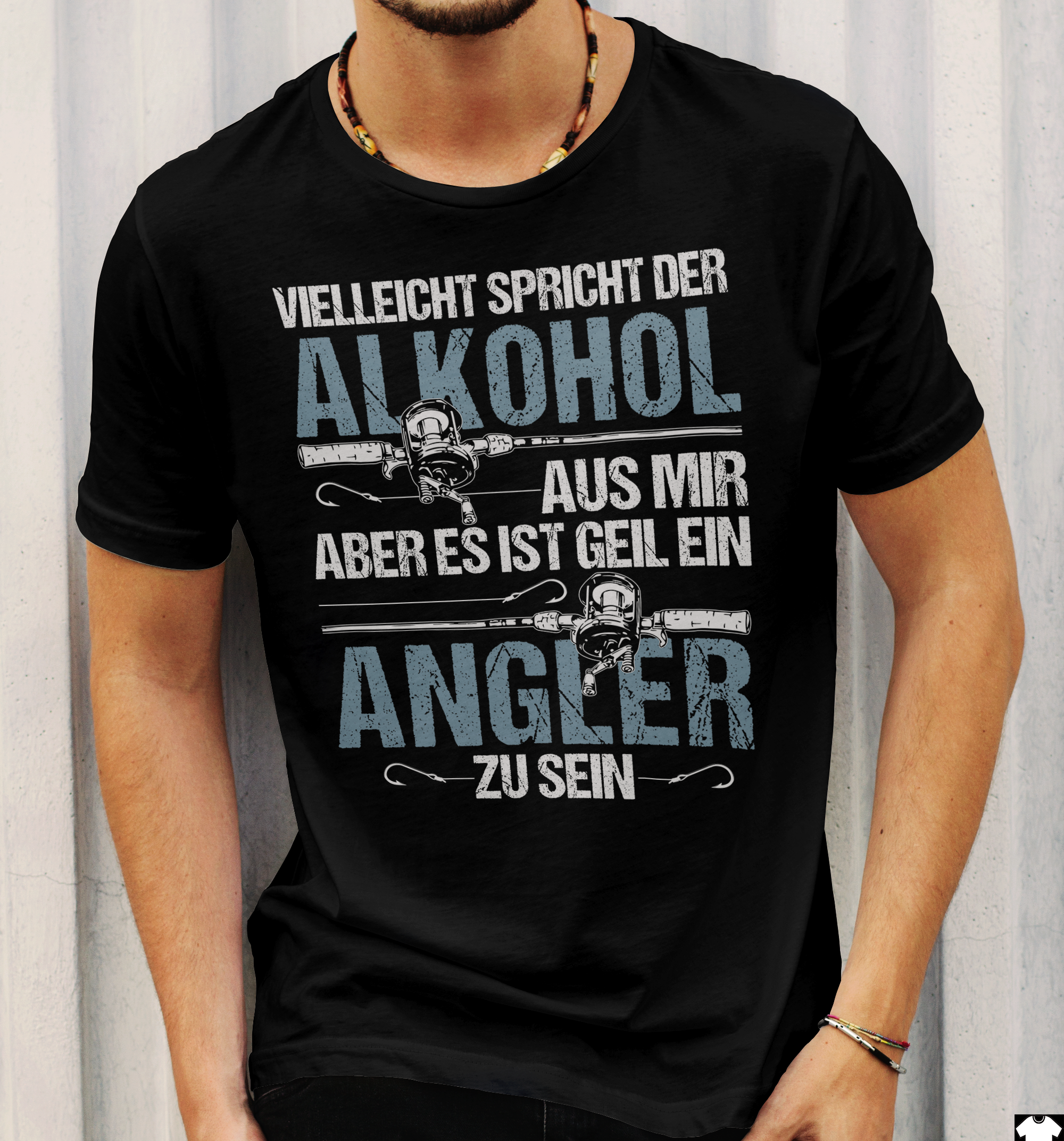 Angler Shirt Männer – Vielleicht spricht der Alkohol aus mir Angel Spruch