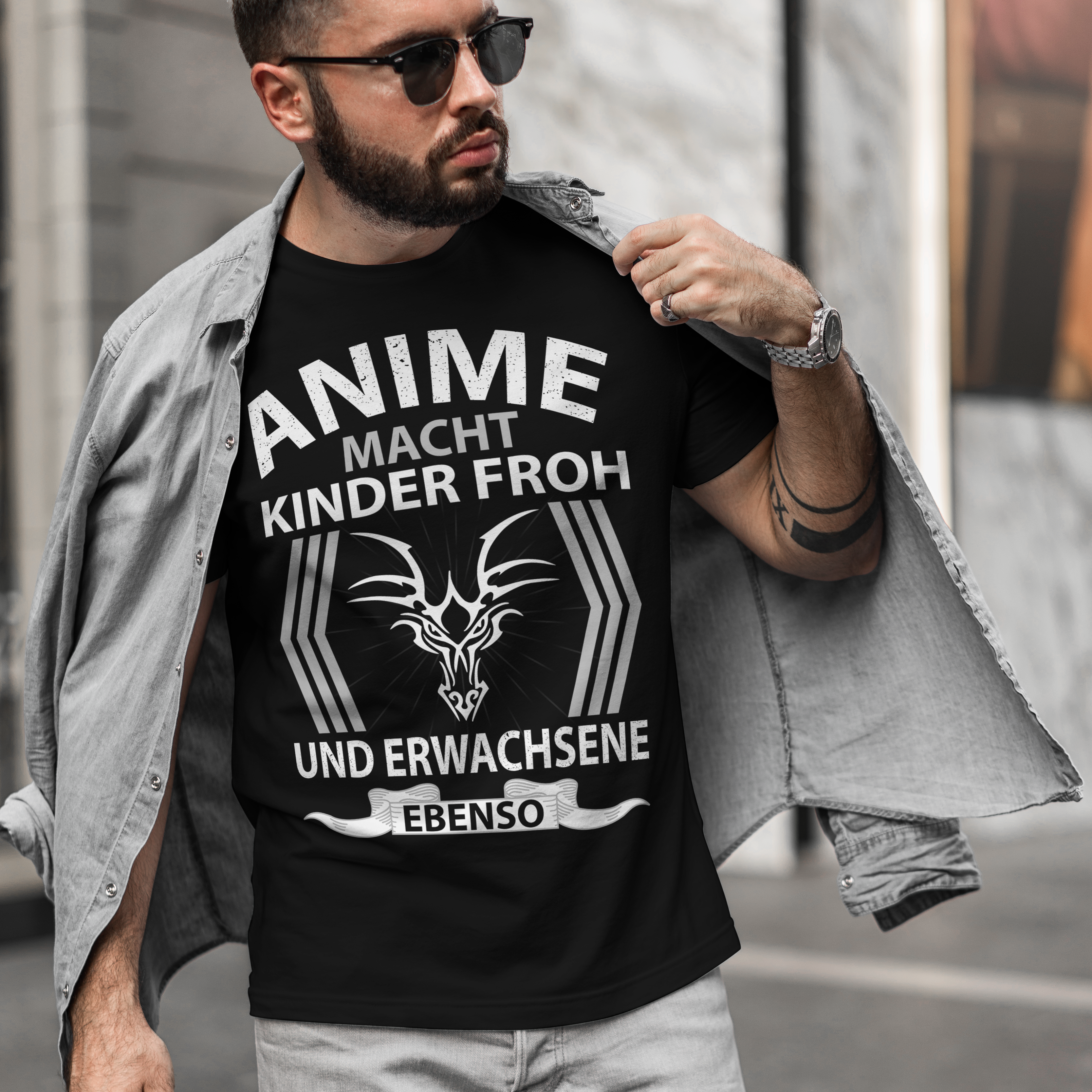 Anime Shirt Männer – Macht Kinder froh und Erwachsene ebenso Japan Spruch