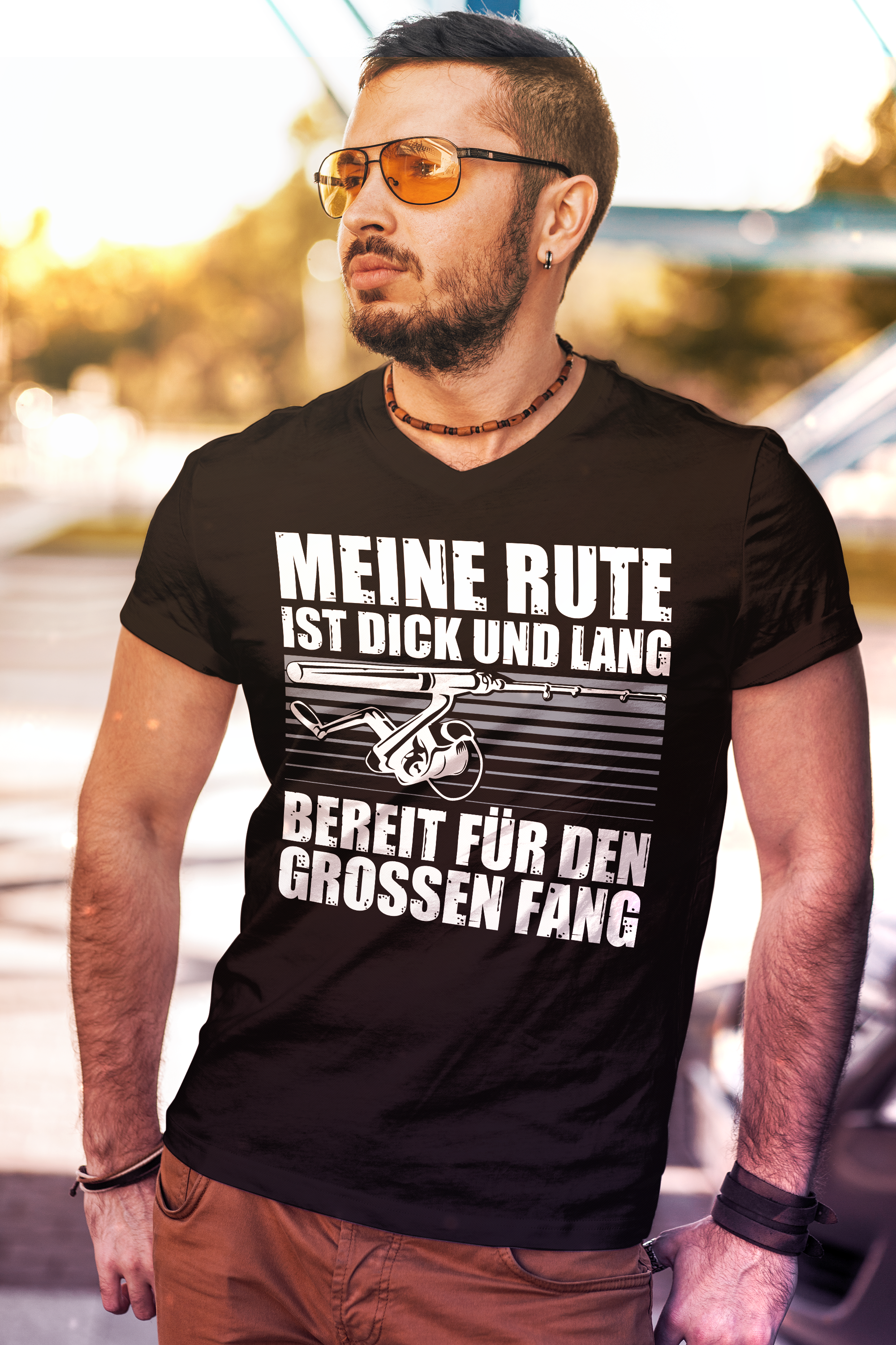 Angelshirt mit Spruch für Herren – Bereit für den großen Fang Funshirt Angler