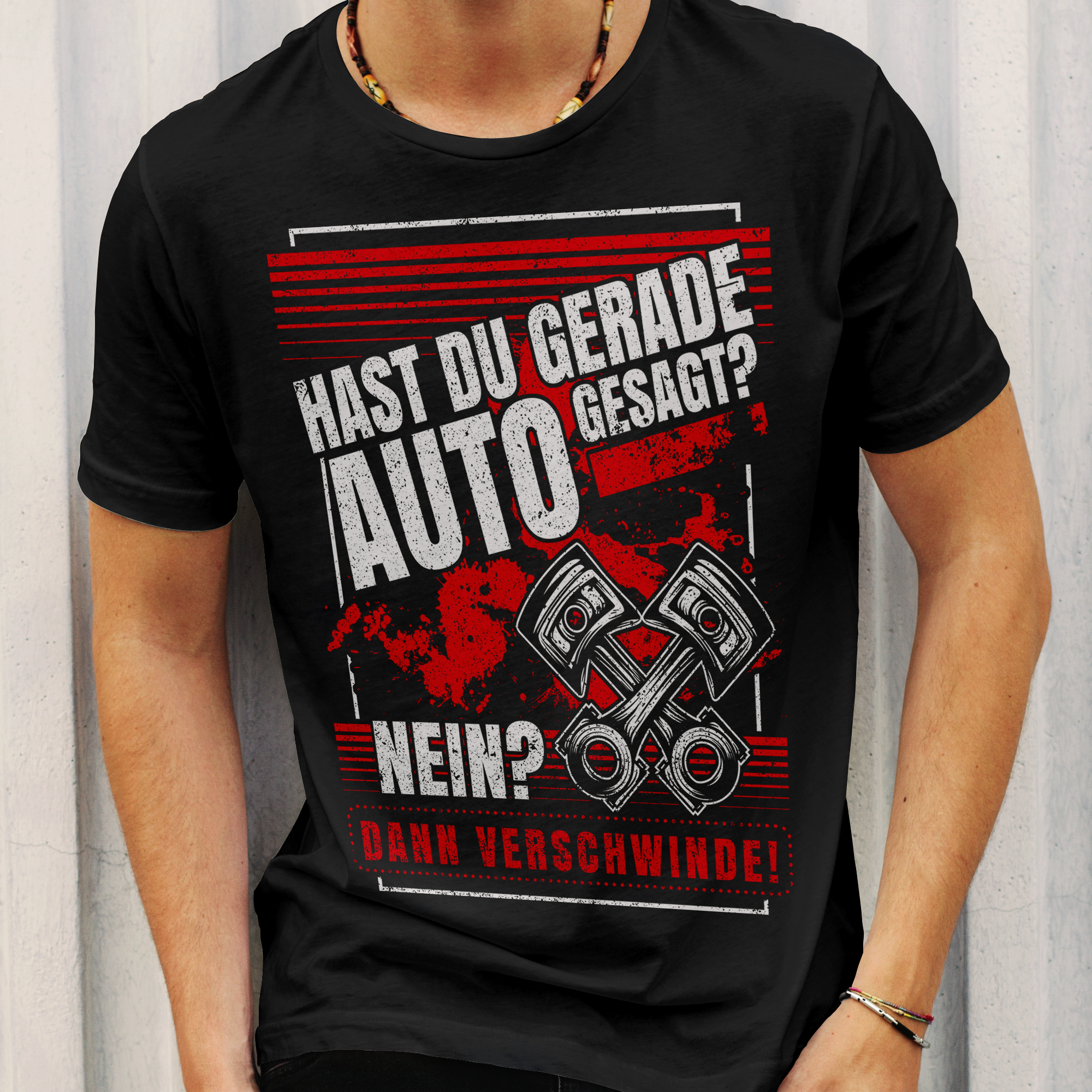 Tuning Shirt Herren – Auto gesagt oder nicht? Kolben Design für Autofans