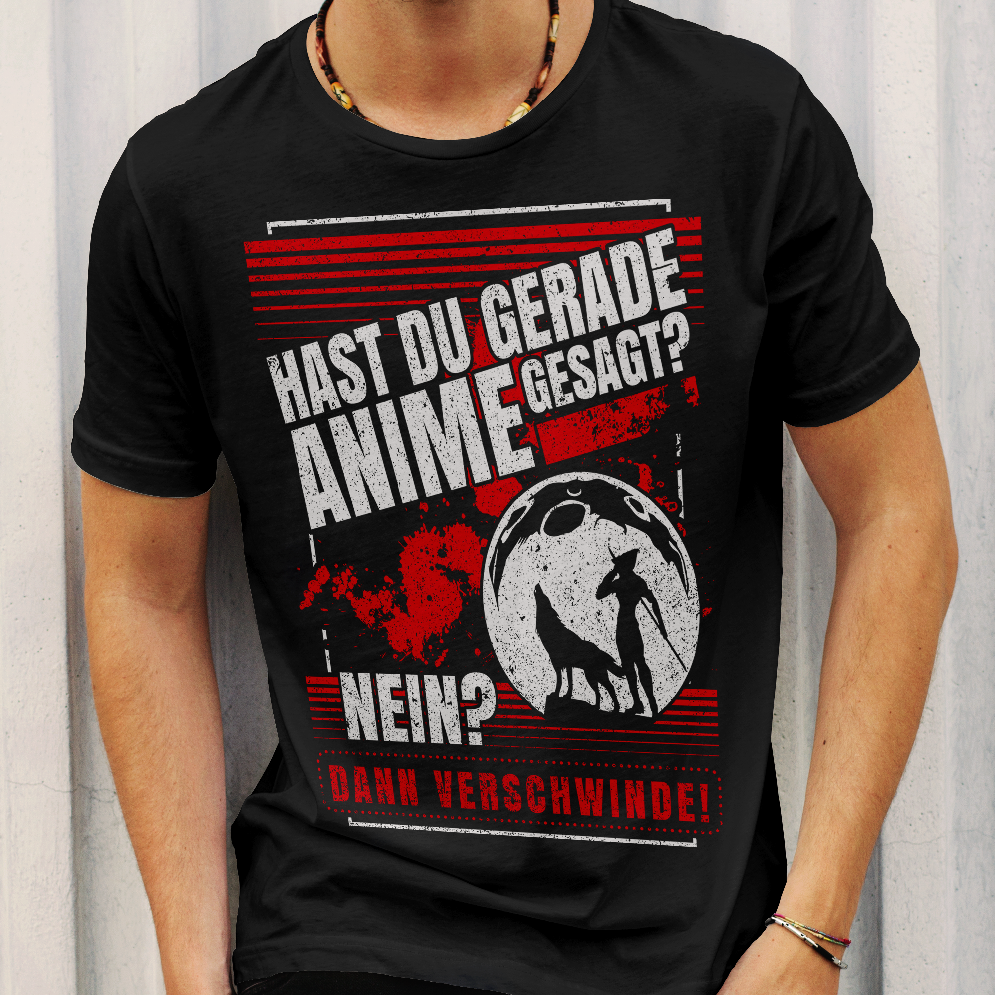 Hast du Anime gesagt? Nein? Dann verschwinde! – Otaku Shirt für Männer