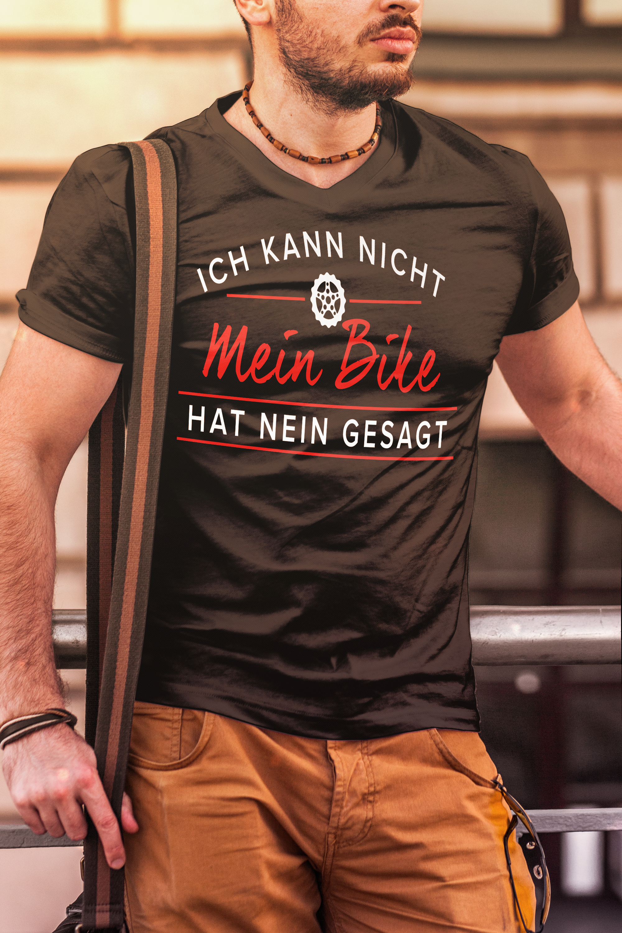 Fahrrad T-Shirt Herren – Ich kann nicht mein Bike hat nein gesagt – Fun Shirt