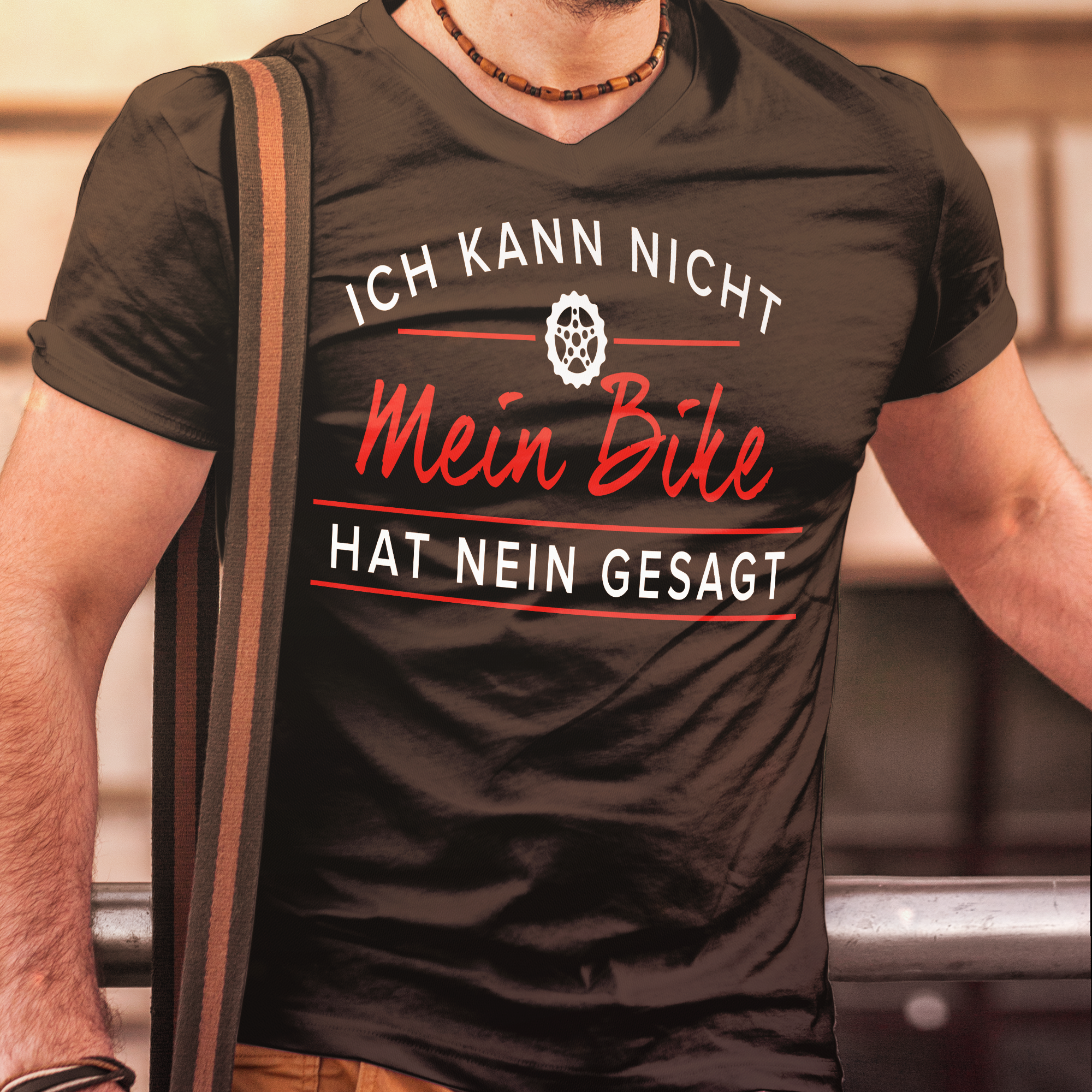 Fahrrad T-Shirt Herren – Ich kann nicht mein Bike hat nein gesagt – Fun Shirt