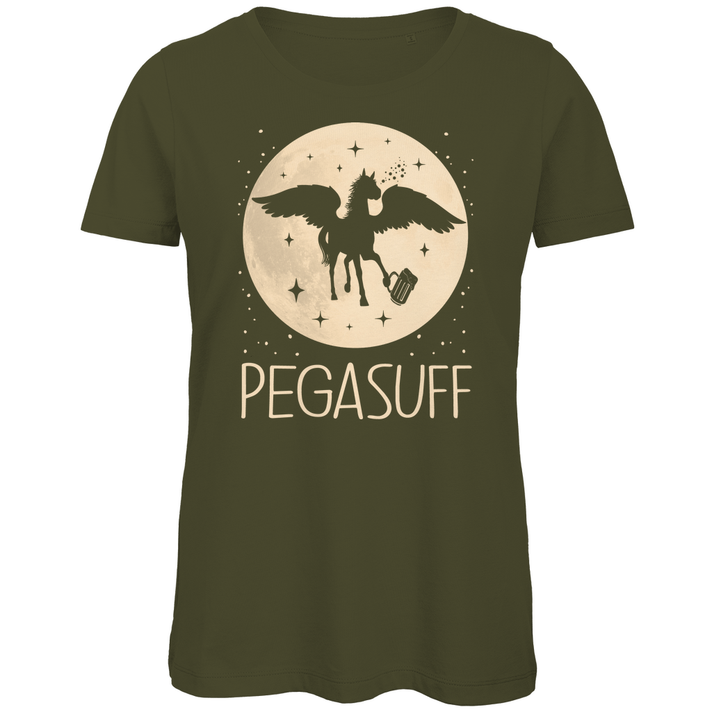 Mond Prinzessin - Pegasuff - Damen Premium Bio T-Shirt Khaki