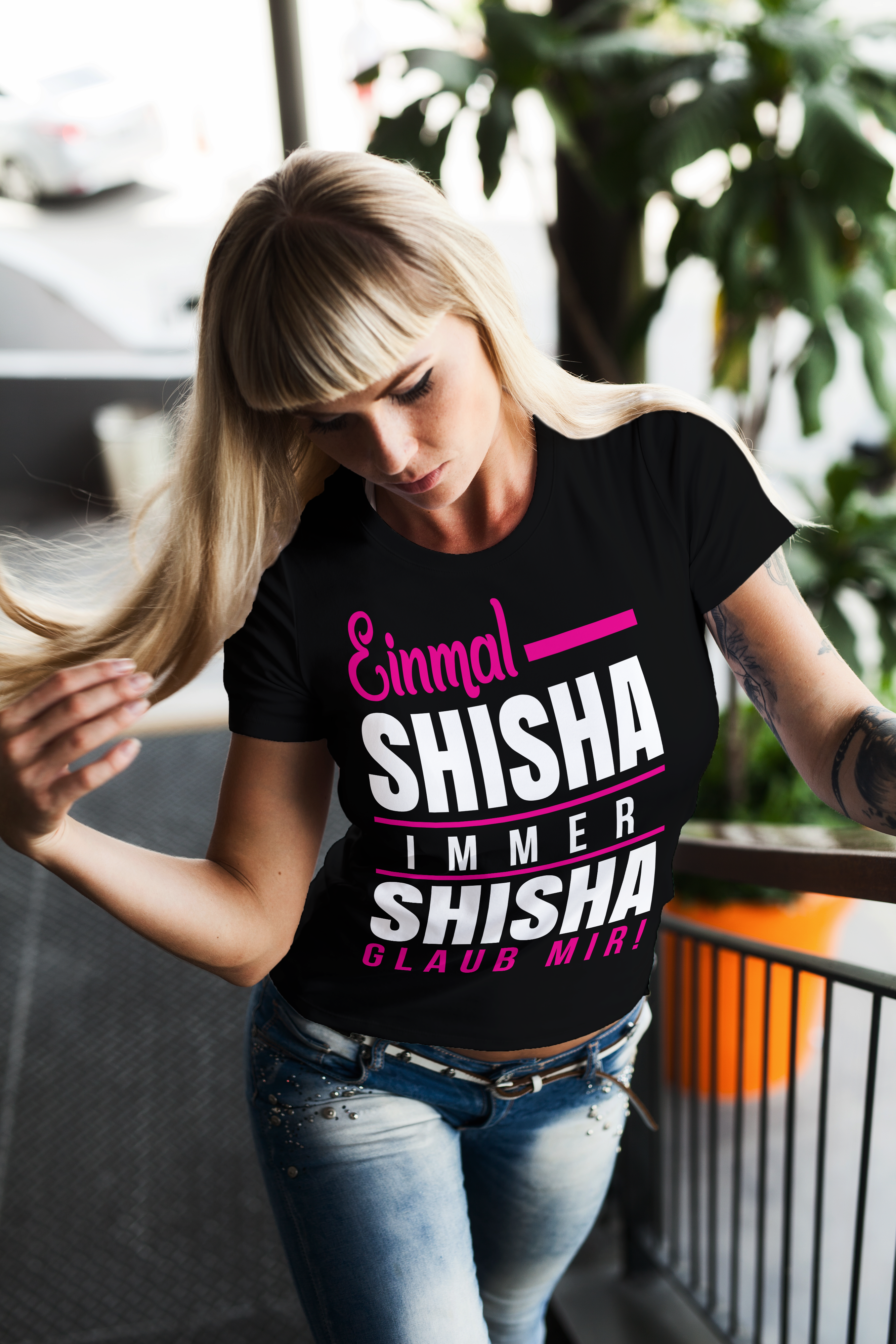 Shisha Shirt Damen – Einmal Shisha immer Shisha glaub mir – Hookah Spruch Shirt