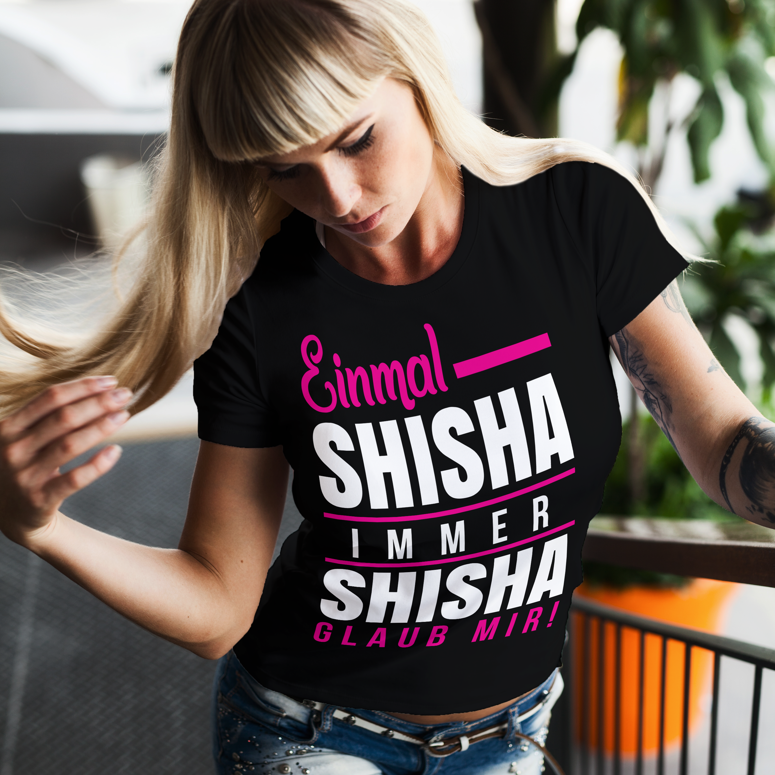 Shisha Shirt Damen – Einmal Shisha immer Shisha glaub mir – Hookah Spruch Shirt