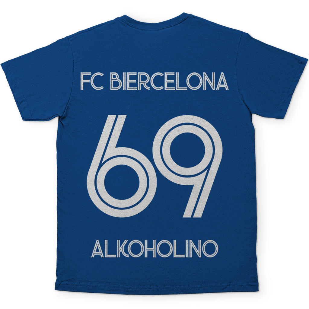 FC Biercelona Alkoholino 69 Fußball - Herren Shirt Royal Blue