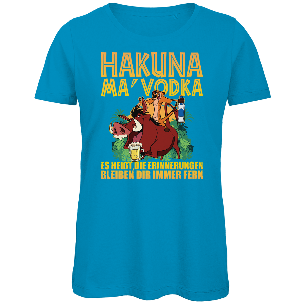Hakuna Ma Vodka Timon und Pumbaa - Damen Premium Bio T-Shirt Atoll