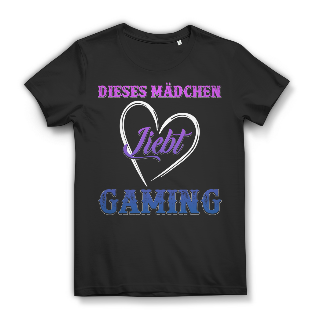 Gamer Girl T-Shirt Damen – Dieses Mädchen liebt Gaming – Games Mode Black