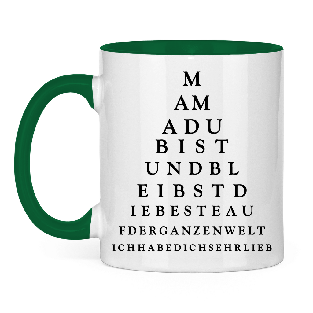 Mama du bist und bleibst die beste - Tasse zweifarbig Green