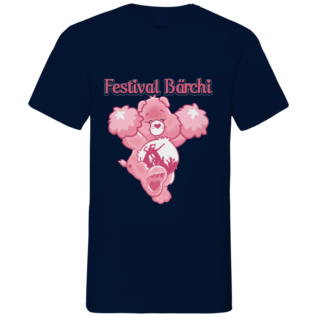 Festival Bärchi - Glücksbärchi - Herren V-Neck Shirt Navy