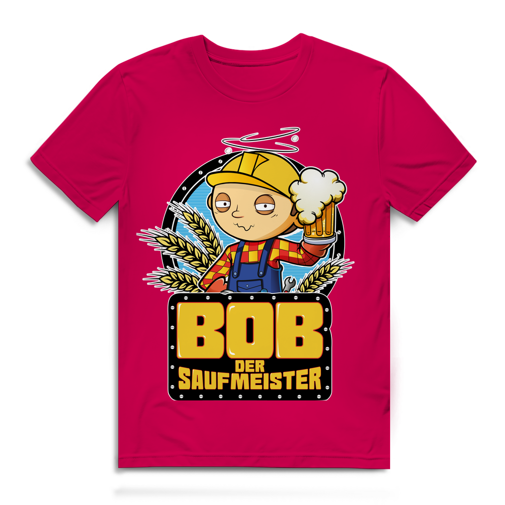 Bob der Saufmeister Baumeister - Herren Premium Bio T-Shirt Fuchsia