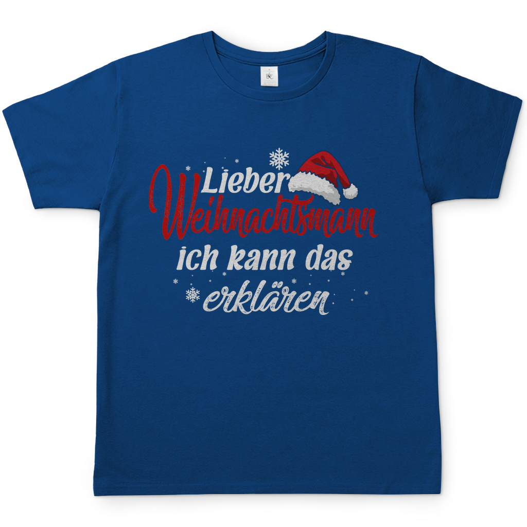 Lieber Weihnachtsmann Partnerlook - ich kann das erklären - Herren Shirt Royal Blue
