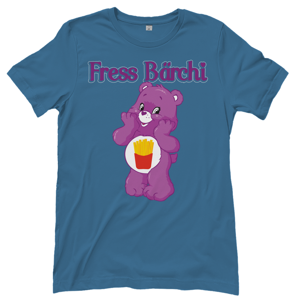 Fress Bärchi - Glücksbärchi - Damenshirt Stone Blue