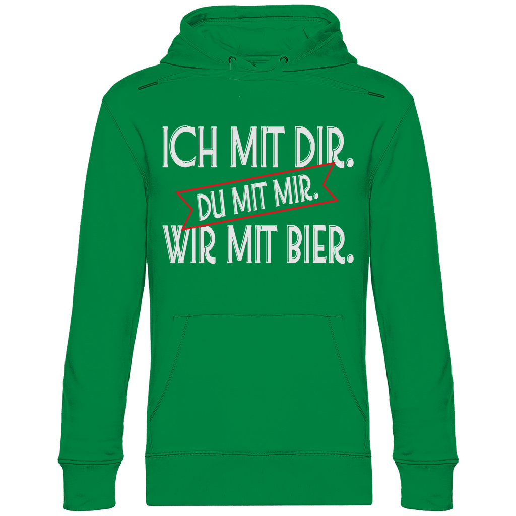 Ich mit dir. Du mit mir. Wir mit Bier. - Unisex Hoodie Kelly Green